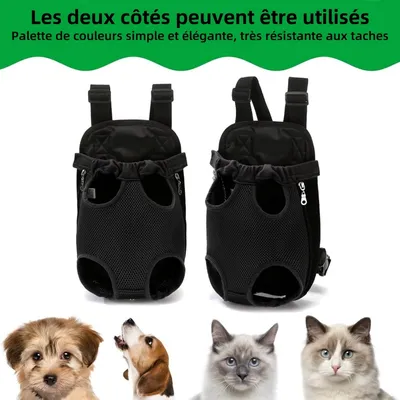 ZenPets Compact Noir Sac À Dos De Transport Pour Chats Et Chiens