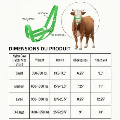 ZooVenture Licol Réglable Avec Corde De Plomb Pour Cheval Âne Poulain
