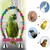IntiMeg Ensemble de 6 jouets colorés pour oiseaux
