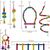 IntiMeg Ensemble de 6 jouets colorés pour oiseaux