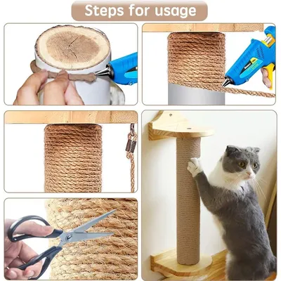 UAMLY Corde pour griffoir à chat, corde en sisal