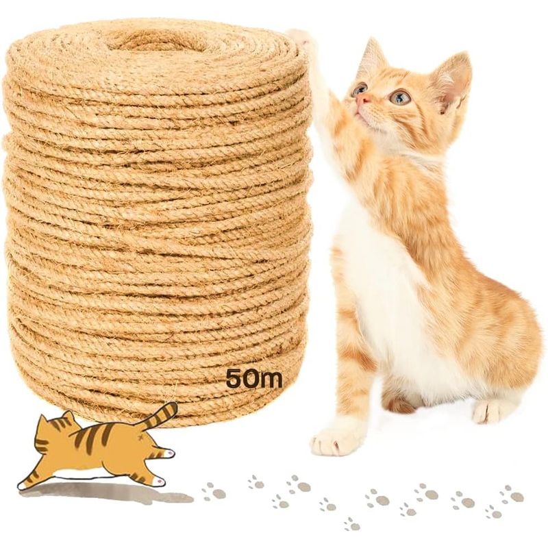 UAMLY Corde pour griffoir à chat, corde en sisal