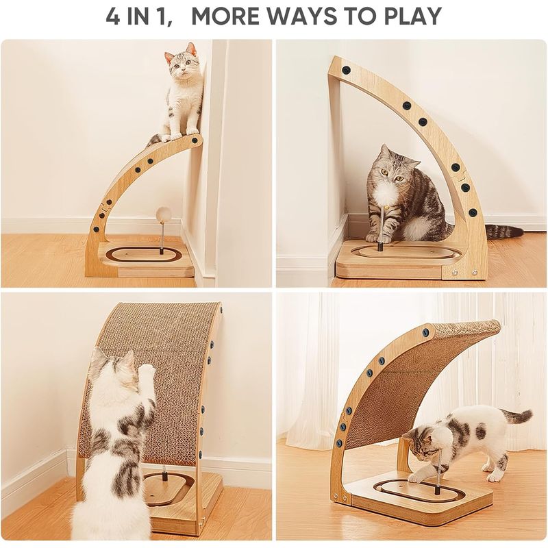 UAMLY Griffoir vertical incurvé pour chat