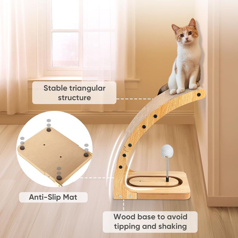 UAMLY Griffoir vertical incurvé pour chat
