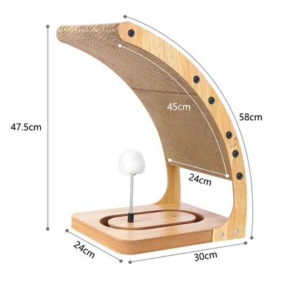 UAMLY Griffoir vertical incurvé pour chat