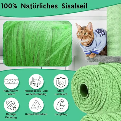 UAMLY Corde à gratter pour chat, corde en sisal pour chat