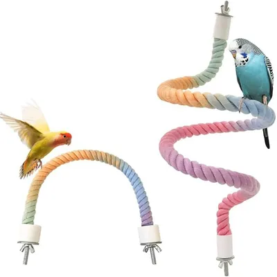 UAMLY Perchoir en corde pour cage à oiseaux