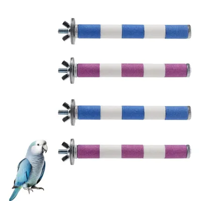 ZooVenture Lot De 4 Barres En Bois Naturel Accessoire De Cage Pour Oiseaux