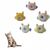 Pet Planet Jouet en Peluche Interactif Respirant à Mâcher Chats et Chiens