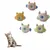 Pet Planet Jouet en Peluche Interactif Respirant à Mâcher Chats et Chiens