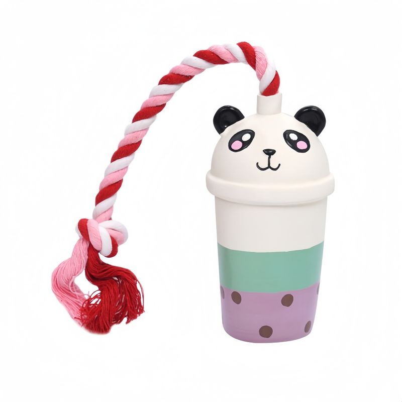 FurryFusion Jouet pour chien en forme de tasse de thé au lait