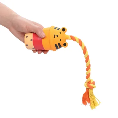 FurryFusion Jouet pour chien en forme de tasse de thé au lait