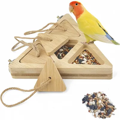 ZooVenture Nourrisseur De Recherche De Nourriture En Bois Pour Oiseaux