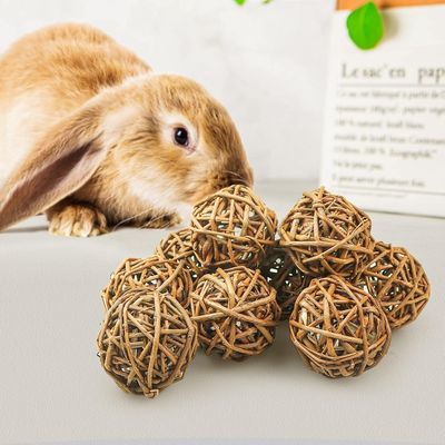 ZooVenture Lot De 9 Balles En Osier Naturel Jouet Pour Petits Animaux