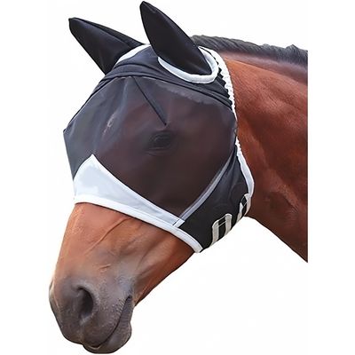 ZooVenture Masque Anti-mouches En Maille Fine Avec Oreilles Pour Cheval