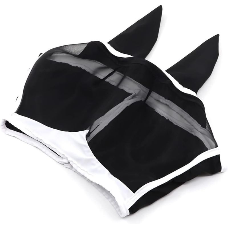 ZooVenture Masque Anti-mouches En Maille Fine Avec Oreilles Pour Cheval