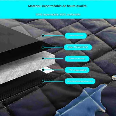 FurryFusion Tapis de coffre de voiture pour animaux de compagnie