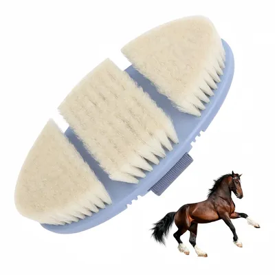 ZooVenture Cepillo facial flexible hecho a mano para caballos
