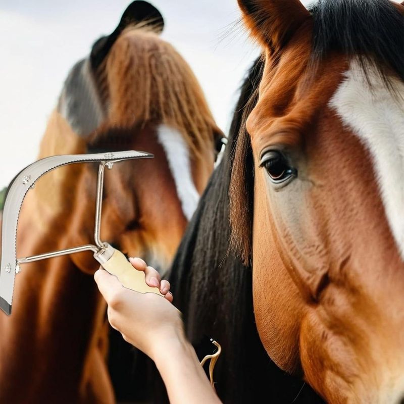 ZooVenture Grattoir À Sueur De Cheval Antidérapant Pour Grands Animaux