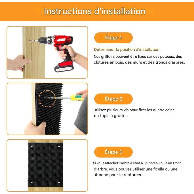 ZooVenture Lot 2 Tapis Griffoirs Pour Cheval Bovin Chèvre Mouton