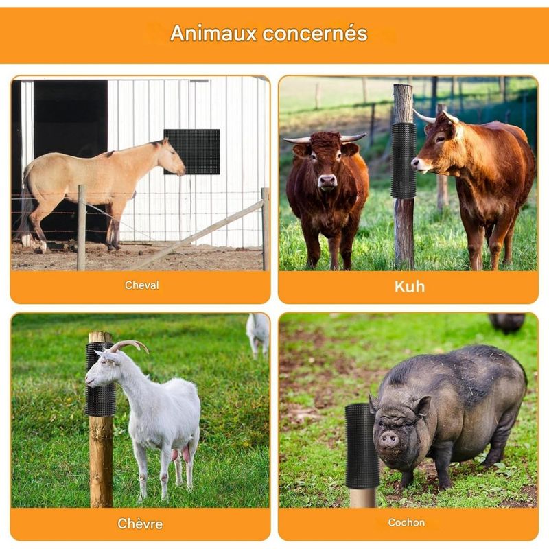 ZooVenture Lot 2 Tapis Griffoirs Pour Cheval Bovin Chèvre Mouton