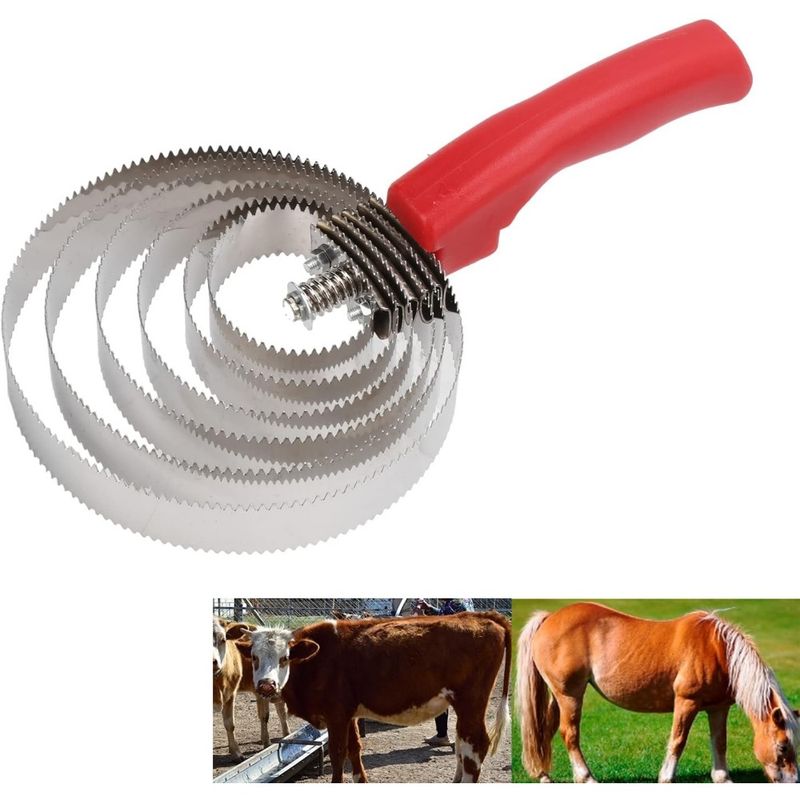ZooVenture Étrille En Acier Inoxydable Confortable Et Robuste Pour Cheval