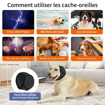 FurryFusion Cache-oreilles de protection pour chien