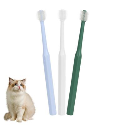 ZenPets Brosses à dents pour chat et chien 3 têtes carrées