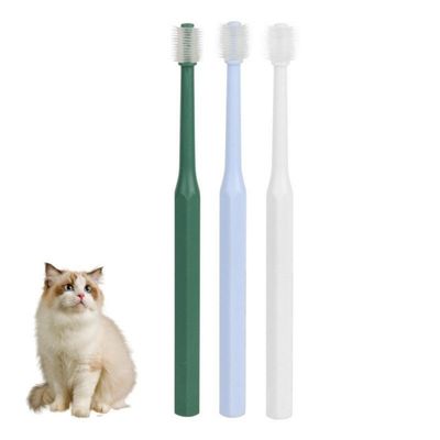 ZenPets Brosses à dents pour chat et chien 3 têtes rondes