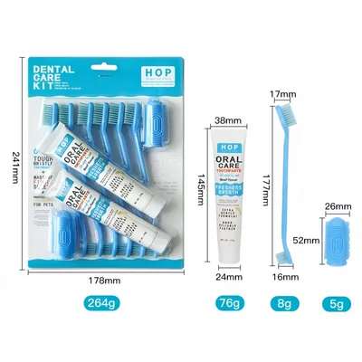 FurryFusion Ensemble de dentifrice et brosse à dents pour chat