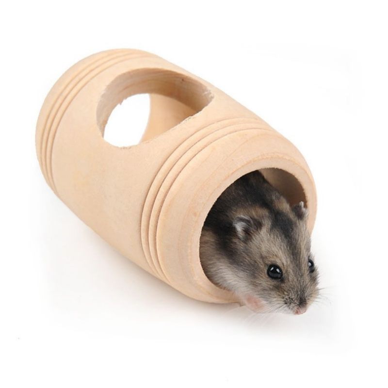 ZooVenture Lot De 4 Jouets - Cachettes En Bois Naturel Pour Hamster