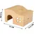ZooVenture Maison En Bois Sans Fond Résistante Aux Morsures Pour Hamster