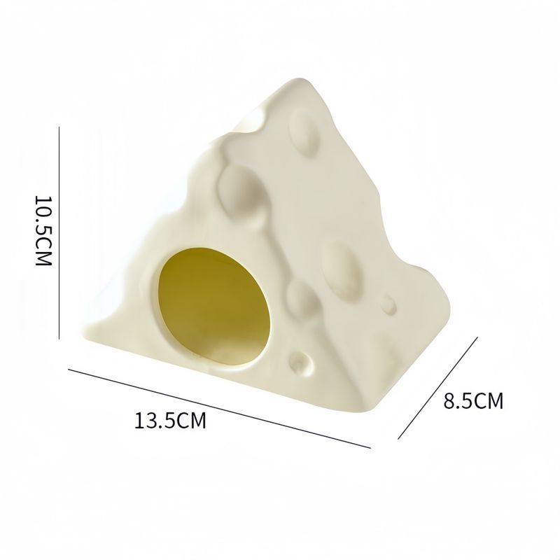 FurryFusion Cachette pour petits animaux en forme de fromage