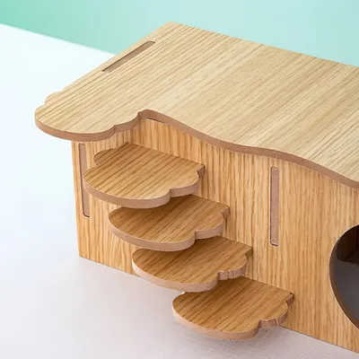 FurryFusion Cachette en bois pour animaux
