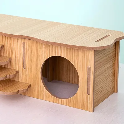 FurryFusion Cachette en bois pour animaux