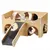 FurryFusion Petite cachette pour animaux en bois avec escaliers