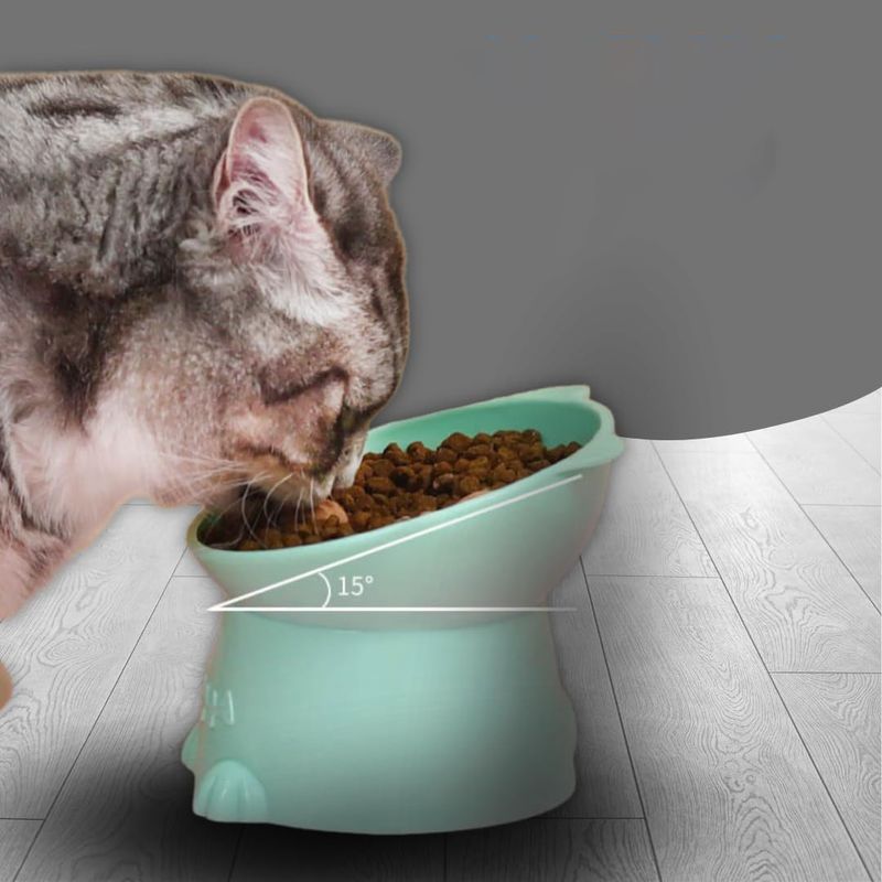 UAMLY Mangeoire pour chat surélevée et inclinée