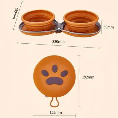 FurryFusion Gamelle de rangement pliable pour animaux de compagnie