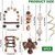 ZooVenture Lot De 6 Jouets À Mâcher En Bois Naturel Pour Oiseaux