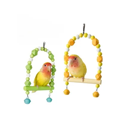 ZenPets Balançoire en bois pour perruches et petits oiseaux