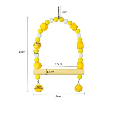 ZenPets Balançoire en bois pour perruches et petits oiseaux