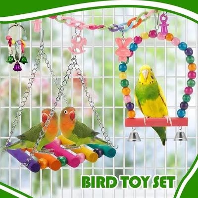 ZooVenture Set De 13 Pièces De Jouets Pour Oiseaux Pour Oiseaux