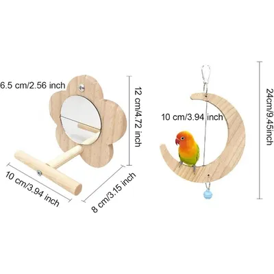 ZooVenture Balançoire En Bois Pour Oiseaux