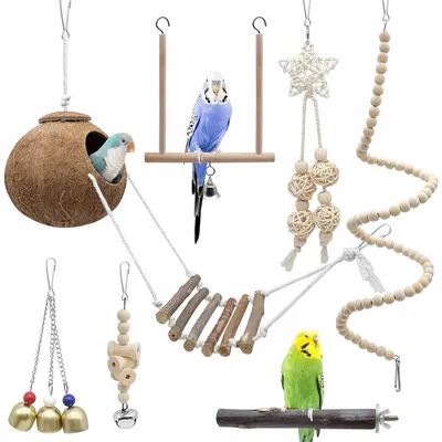 ZooVenture Set De 7 Pièces De Jouets Pour Oiseaux Pour Oiseaux