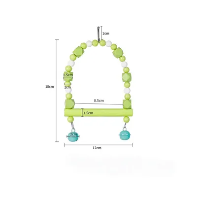 ZenPets Balançoire en bois pour perruches et petits oiseaux