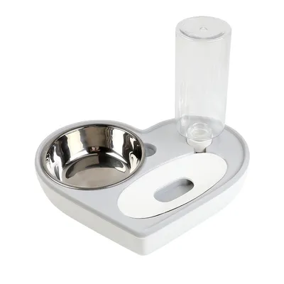 UAMLY Distributeur automatique d'eau et de nourriture pour chat 2 en 1