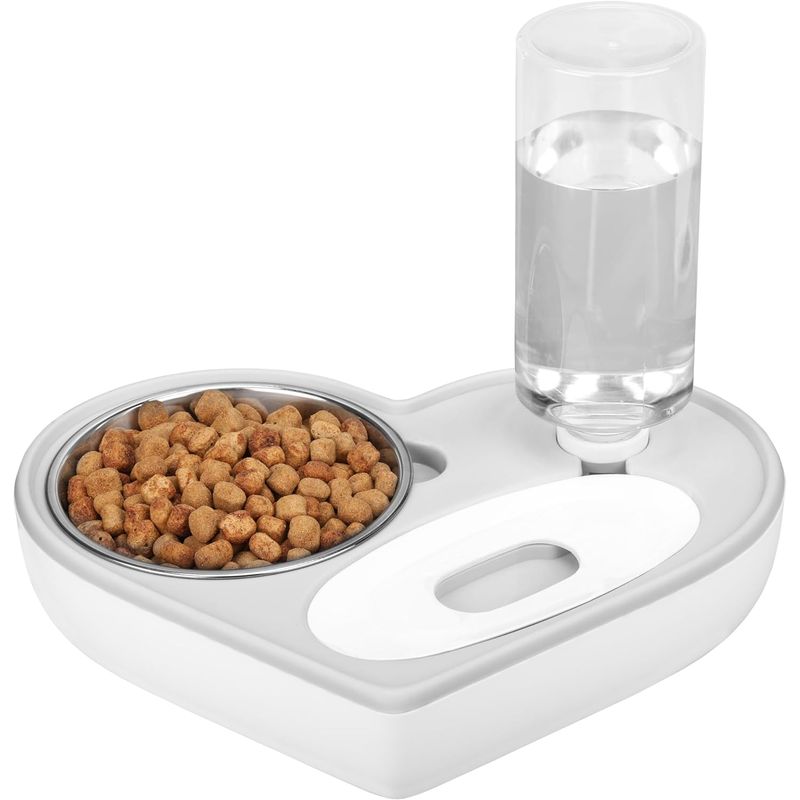 UAMLY Distributeur automatique d'eau et de nourriture pour chat 2 en 1