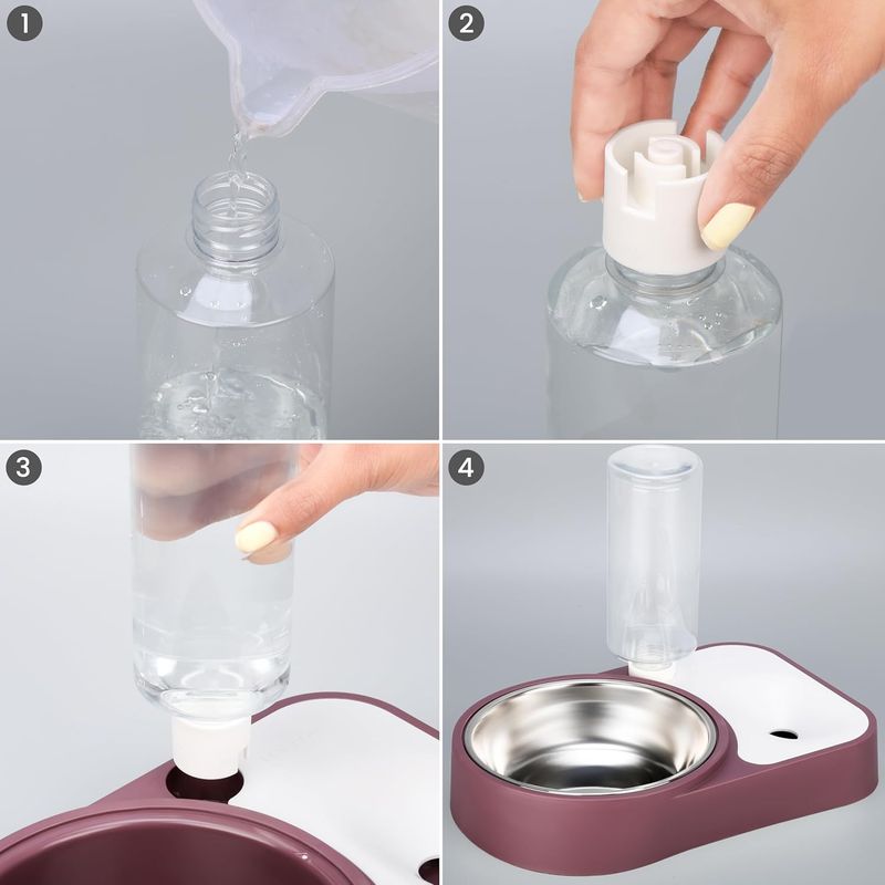 UAMLY Distributeur automatique de nourriture et d'eau pour chats et chiens