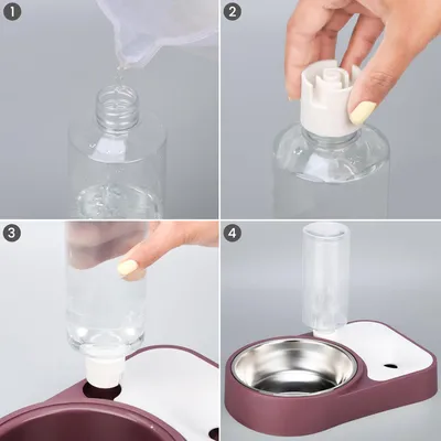 UAMLY Distributeur automatique de nourriture et d'eau pour chats et chiens