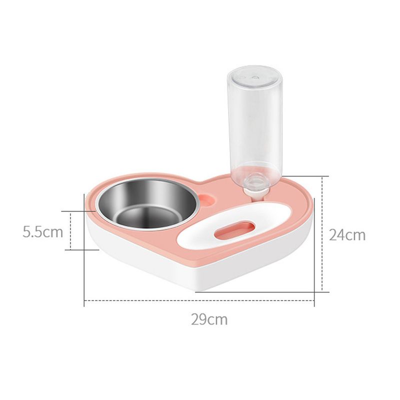 UAMLY Distributeur automatique d'eau et de nourriture pour chat 2 en 1